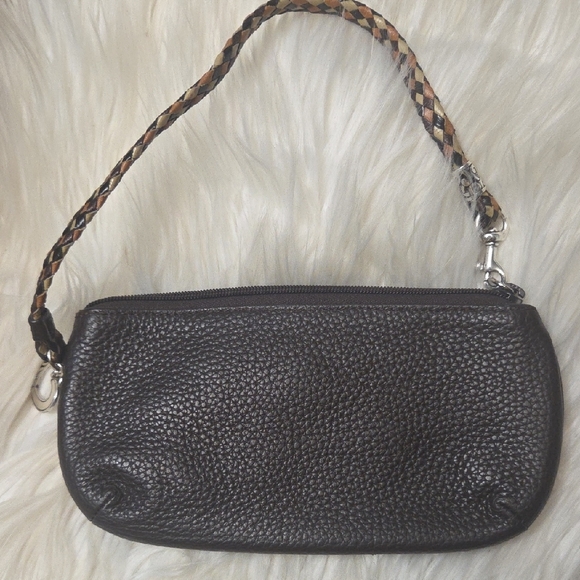 Brighton Textured Black Wristlet with Silver Heart Charm - Picture 3 of 4